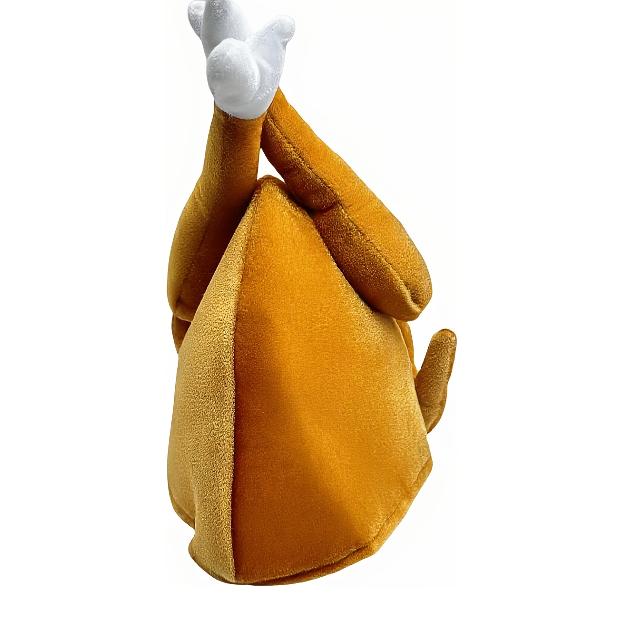TEMU Turkey Leg Costume Hat For S & - Realistic Turkey Butt With Tailbone & White Turkey Tips, Soft Dress-up Accessory For Thanksgiving, Christmas