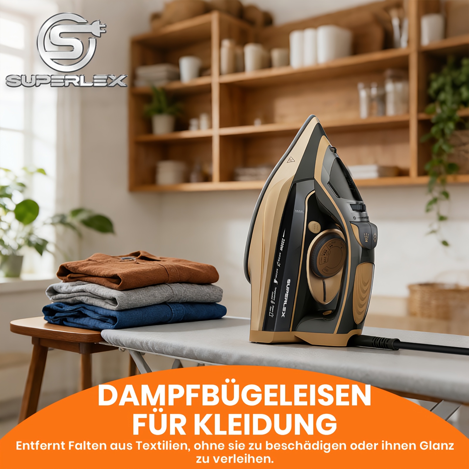 Superlex Steam Iron With 310ml Tank, Sleek , Compact , Tool For Travel