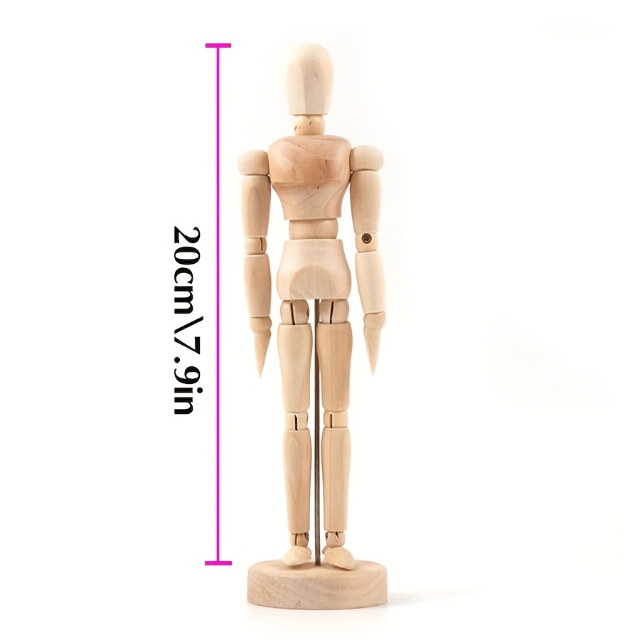Jointed Wooden Mannequin, 12 Wood Drawing Manikin Model Painting Artist  Sketch Home Figurines Miniatures Decor for Drawing Sculpture Doll 