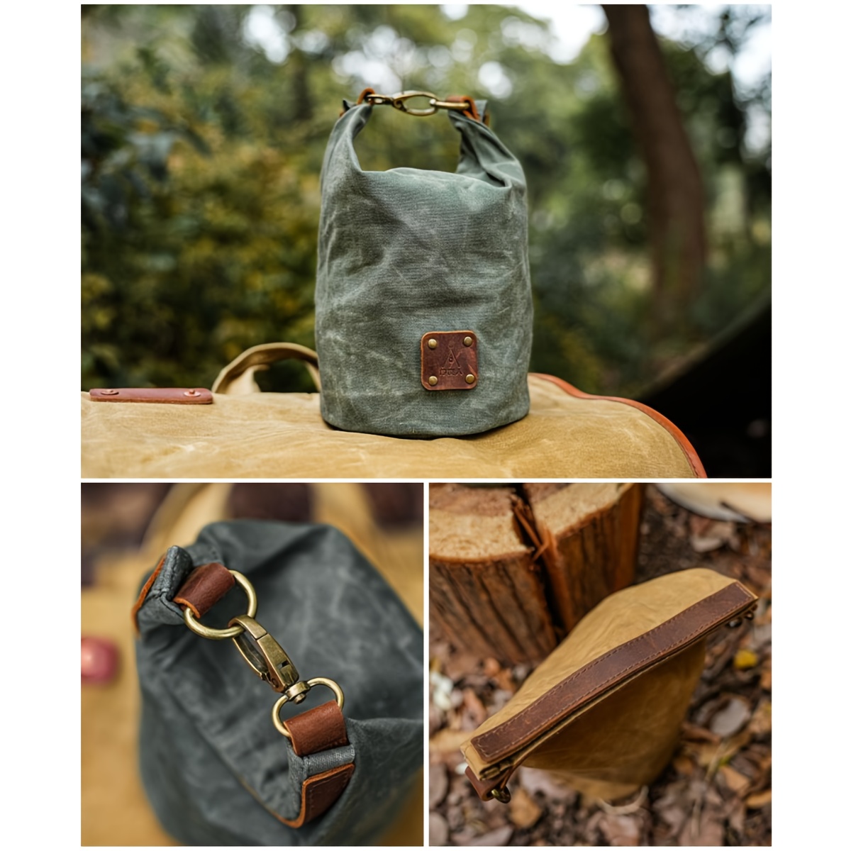 Oil Wax Canvas Outdoor Camping Multifunctional Tool Organizer Bag
