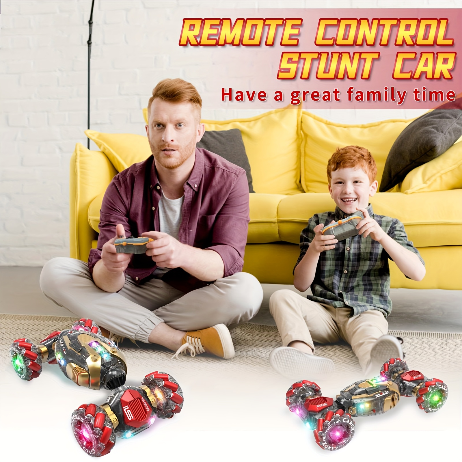 Gesture Sensing RC Stunt Car Toys, RC Car for Kids 2.4Ghz Hand & Controlled Remote Control Twist Rotating Cars 4WD Transform Off Road RC Cars for Boys 6-1 Perfect Christmas And Birthday Gifts