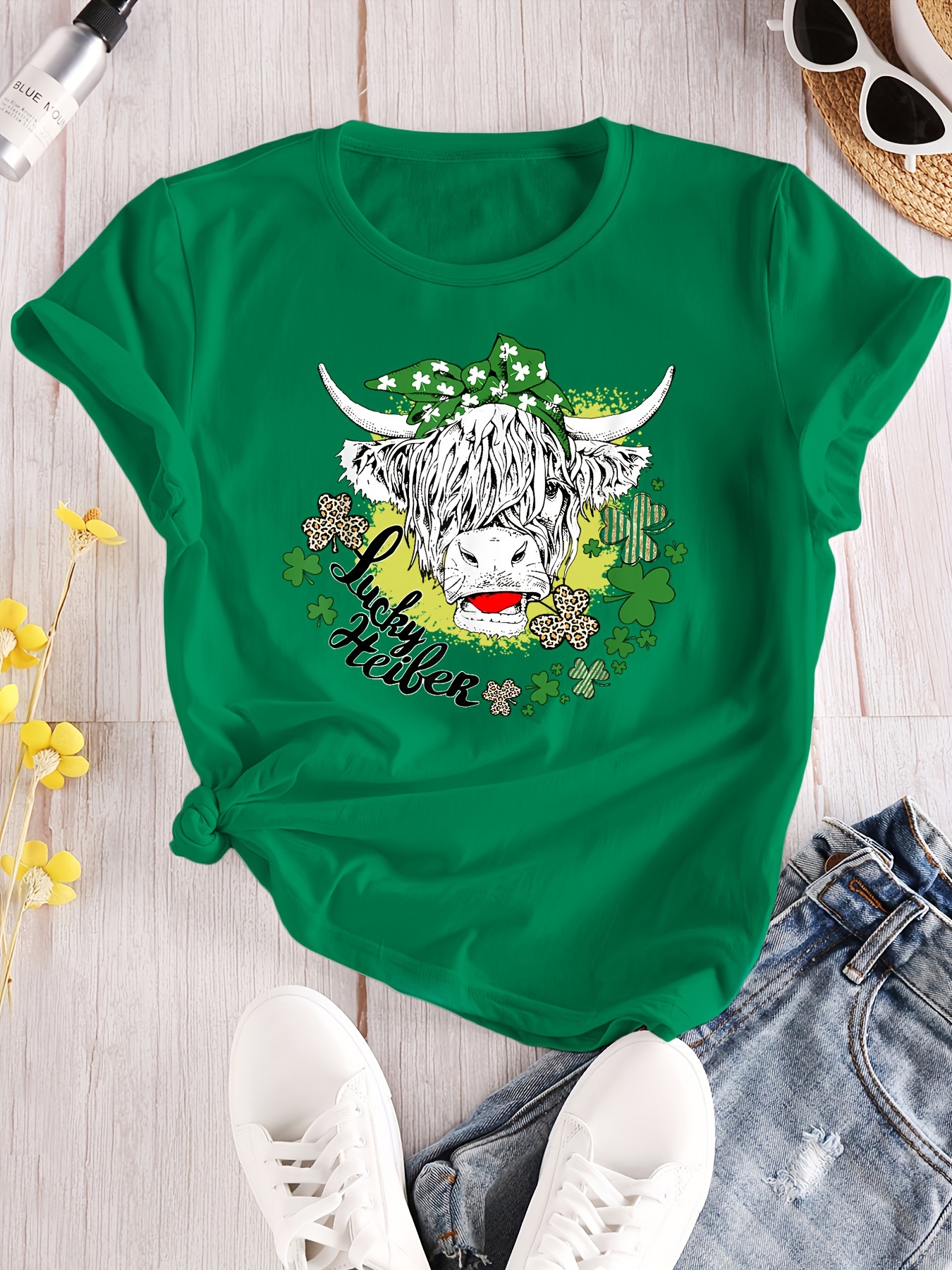 Amtdh Women's T Shirts St. Patrick's Day Printed Pullover Teen Girls  Fashion Crewneck Tunic Tops for Women Short Sleeve Y2K Clothes Tee Plus  Size T Shirts - Limotees