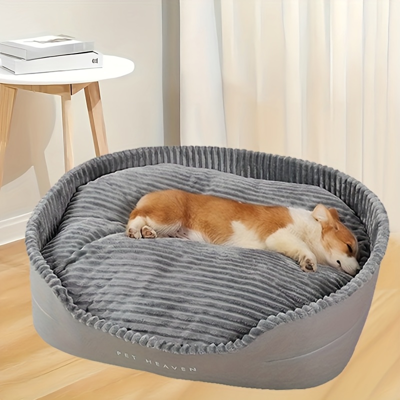 ultra soft luxurious dog bed kennel pet beds plush bite resistant dirt proof use machine washable perfect living room with details 7