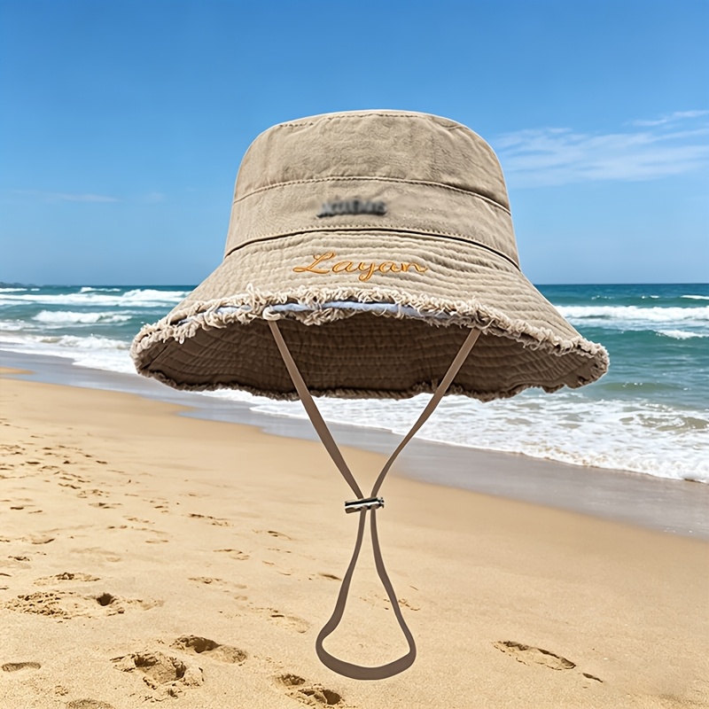 Custom Embroidered Fisherman Hat with Adjustable Drawstring