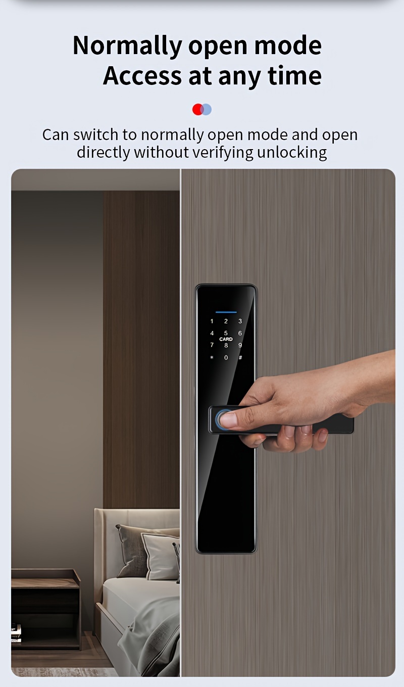 for smart   entry door lock with   password   battery powered app controlled security for home details 2