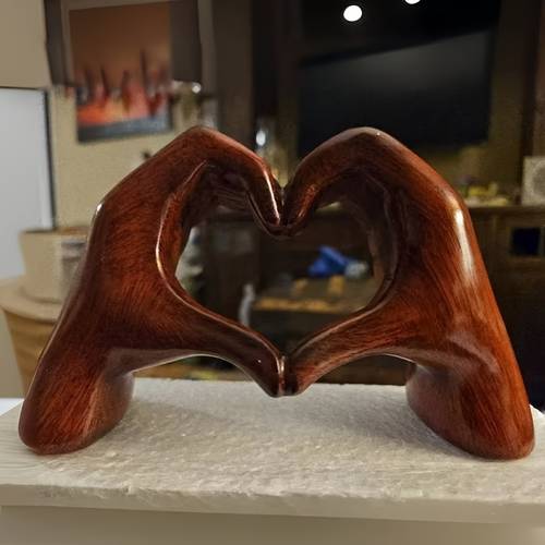1pc heart shaped handcrafted resin sculpture elegant hearts art durable abs desktop decor for home office perfect mother s day or christmas gift home accent piece heartshaped decor