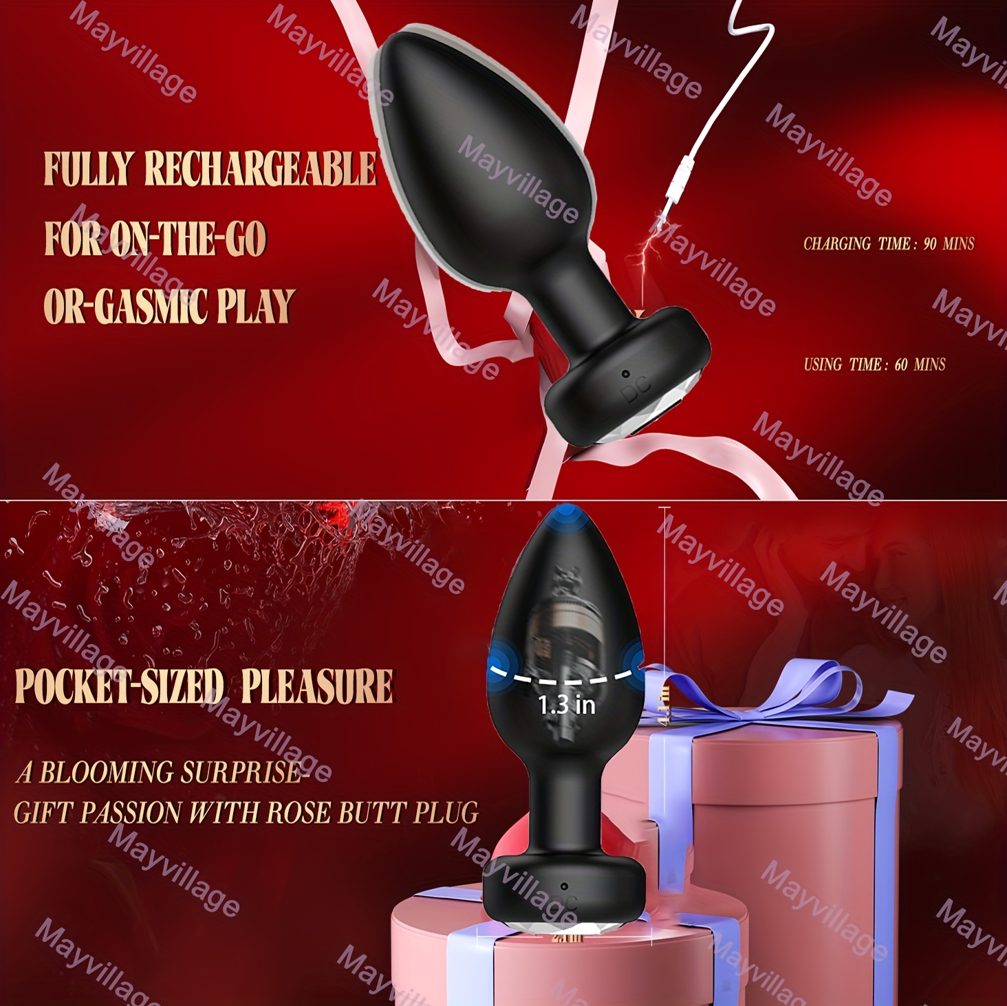 Vibrating Anal Butt Plug Dildo G-Spot Vibrators With Powerful 10 Vibration Modes, Silicone Male Prostate Massager Anal Dildos Vibrator Men Sex Toy, Female Clitoral Nipples Massager Anus Vagina G Spot Stimulators Adults Sex Toys For Women Men Couples