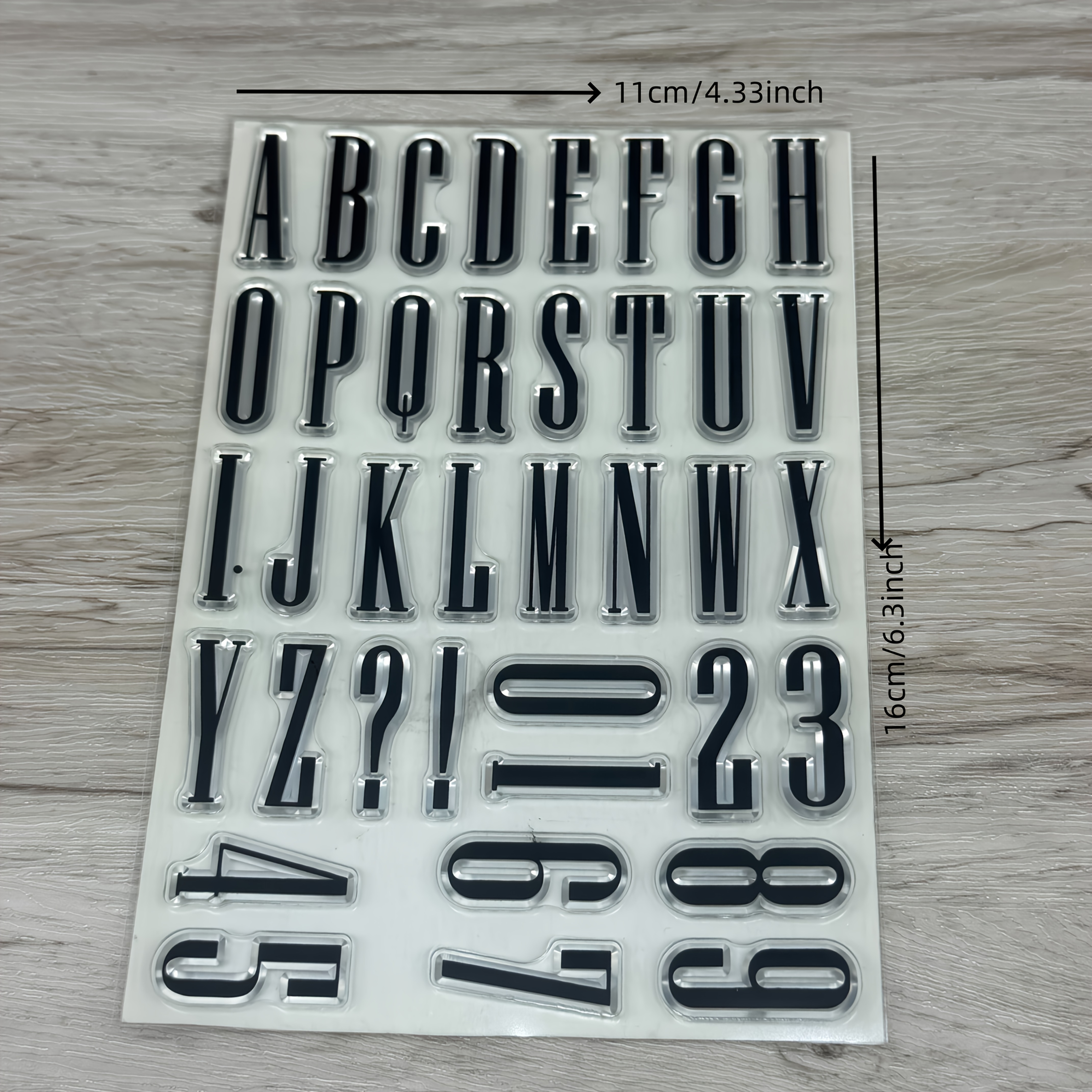 TEMU Diy Transparent Retro Number Letter Decoration Material Pattern Stamp Card Making Artwork Transparent Color Transparent Seal Clear Stamp Diy