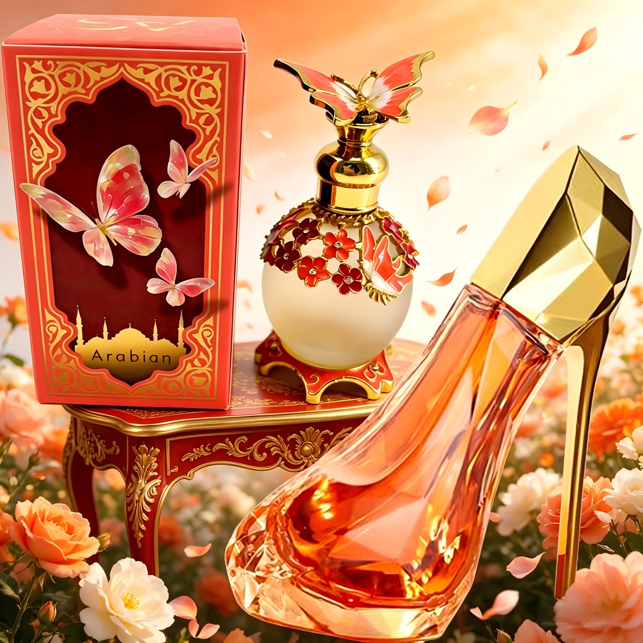 Image of [orange Beauty Combo 2pcs Set] As Orange Fruity Gourmand 15ml+orange High Heels Floral 30ml| Orange: Blackcurrant Pear Jasmine High Heels: Violet | Fragrance Sweet Luxury (romantic Gift For Girlfriend