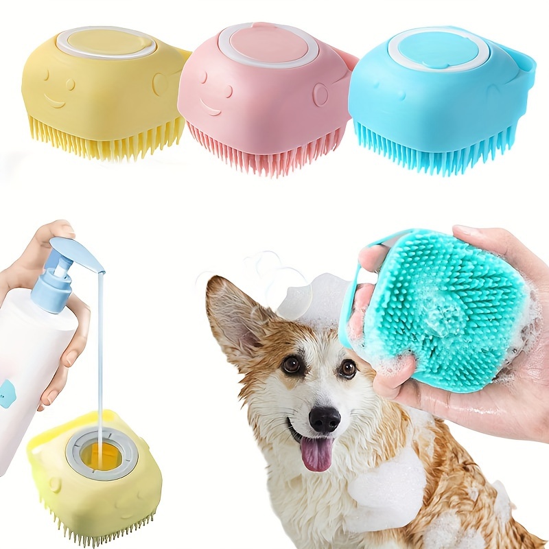 

1pcs Pet Shampoo Set - Massage & -in -- Grooming Tool & - Dog Bath , Pet Shampoo Massage Dispenser Grooming For Long Haired And Washing.