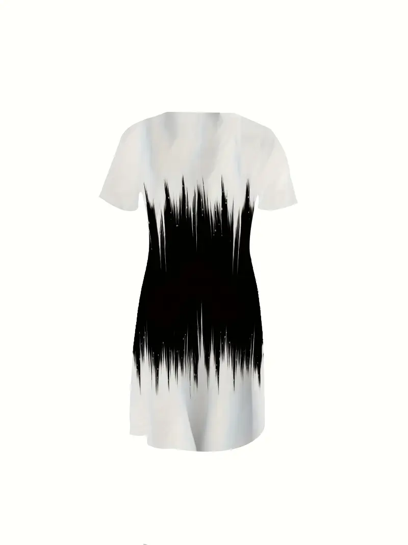 black and white short ombre dress Ombre Venice Lace Short Dress