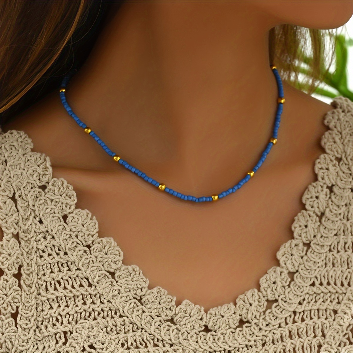 

Chic -inspired Beaded Necklace - & Trendy, Women & Teens - Ideal For Weddings, , Dates, And Summer Vacations