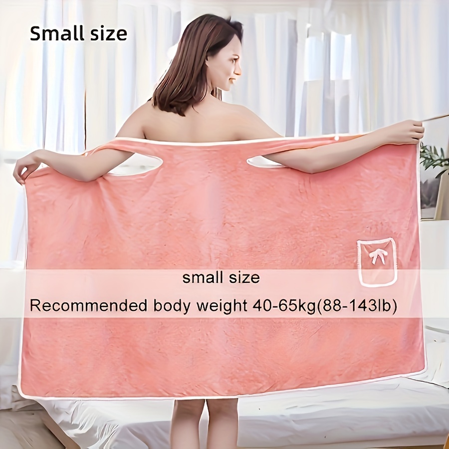 TEMU Bath Towel Skirt For Women - Velvet, -drying, , Hair-free, Bowknot , Unscented - Comfortable Bathing Accessories (1pc)