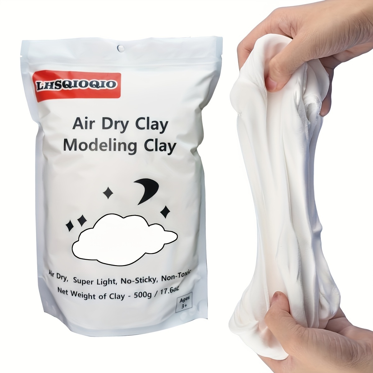 

White Air Dry Clay 1.1 Lbs - Magic Foam Modeling Clay For Kids & Adults, Diy Craft Gift Set