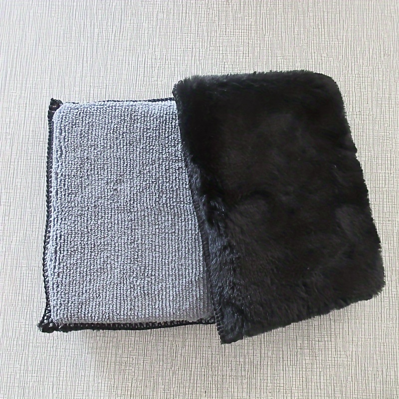 Ultra-soft Microfiber Car Cleaning Sponges, 1pc/2pcs - Dual-sided For Faux Leather & Upholstery Detailing, Perfect For Kitchen & Home Use
