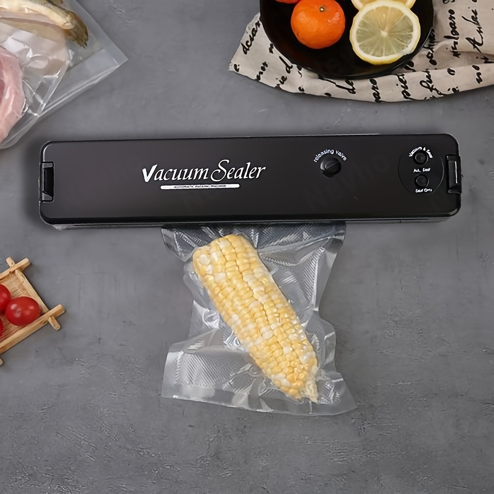 automatic vacuum sealer system for food storage 2 in 1 heat and air sealing freshness bags appliance black 220 240v uk plug vacuum sealer machine details 6