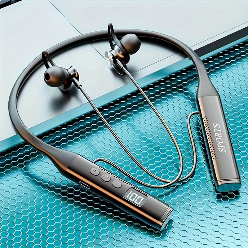 item picture outdoor sports headphones new wireless earphones in 2025   hung on the neck neck hanging style suitable for exercise in ear type with   ears the neck ring   bent at will ultra long   and large capacity battery suitable for running exercise calls music and games