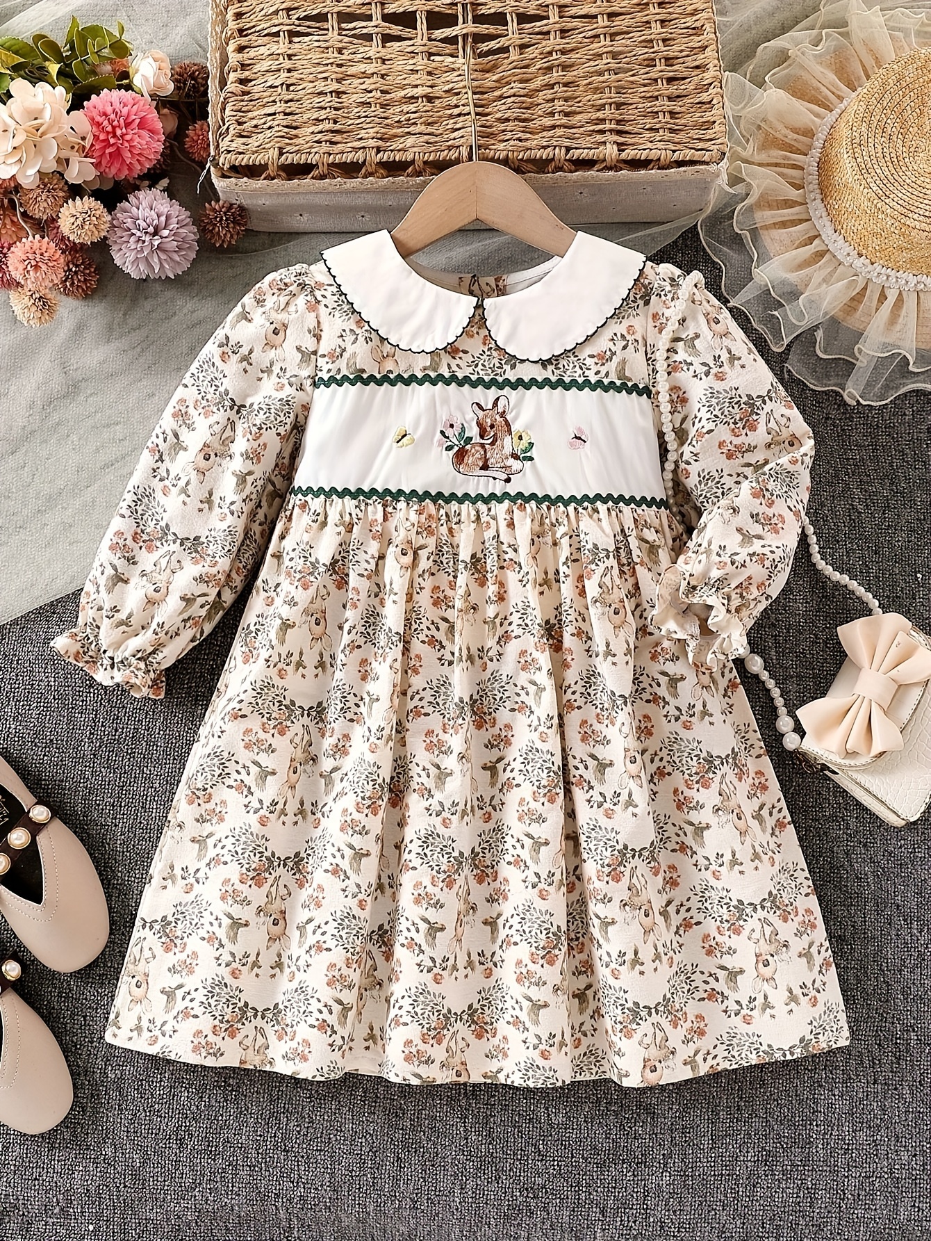 white christmas dresses Autumn Breeze Jute Cotton Dress main image 0