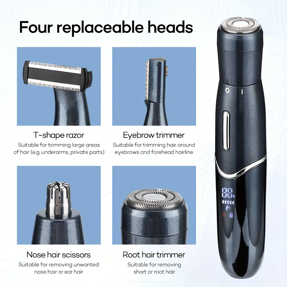 4 in 1 electric shaver charging type womens hair removal instrument bikini body hair trimmer nose hair trimmer electric eyebrow shaver multifunctional shaver Product details 2