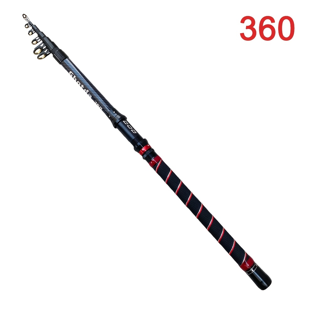 TEMU Super Hard Fishing Rod With Non-slip Grip Fishing Rod And Metal Ground Insert - Suitable For Fishing, Surf Casting And Long-distance Casting