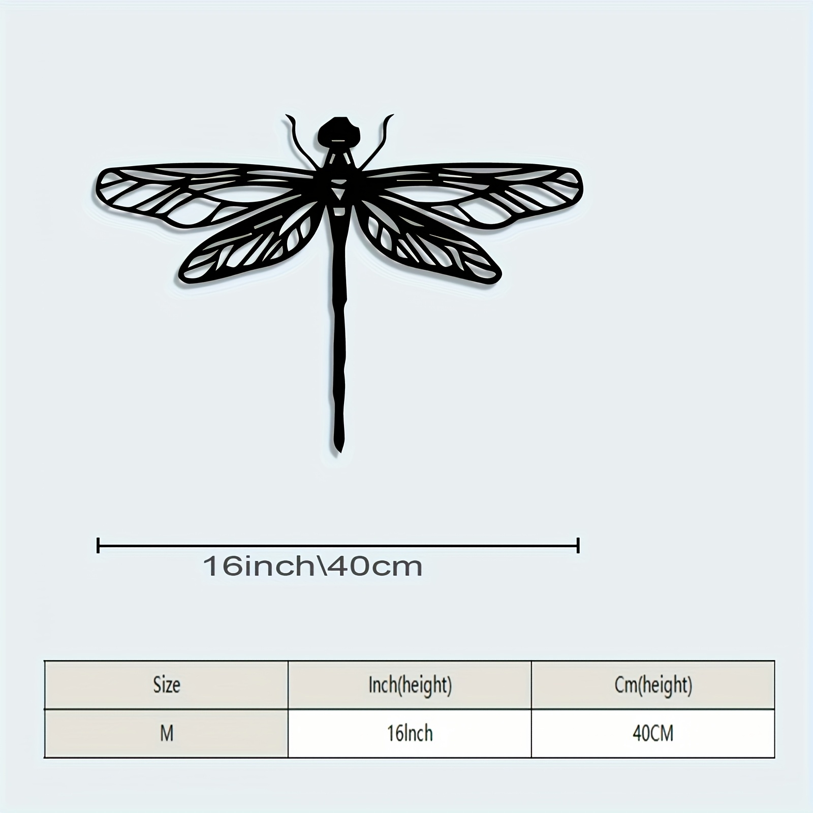 TEMU 1pc Large Dragonfly Metal Wall Art - Vintage Bohemian Iron Outdoor Decor, Weather-resistant Exquisite Design For Garden, Patio, Living Room,