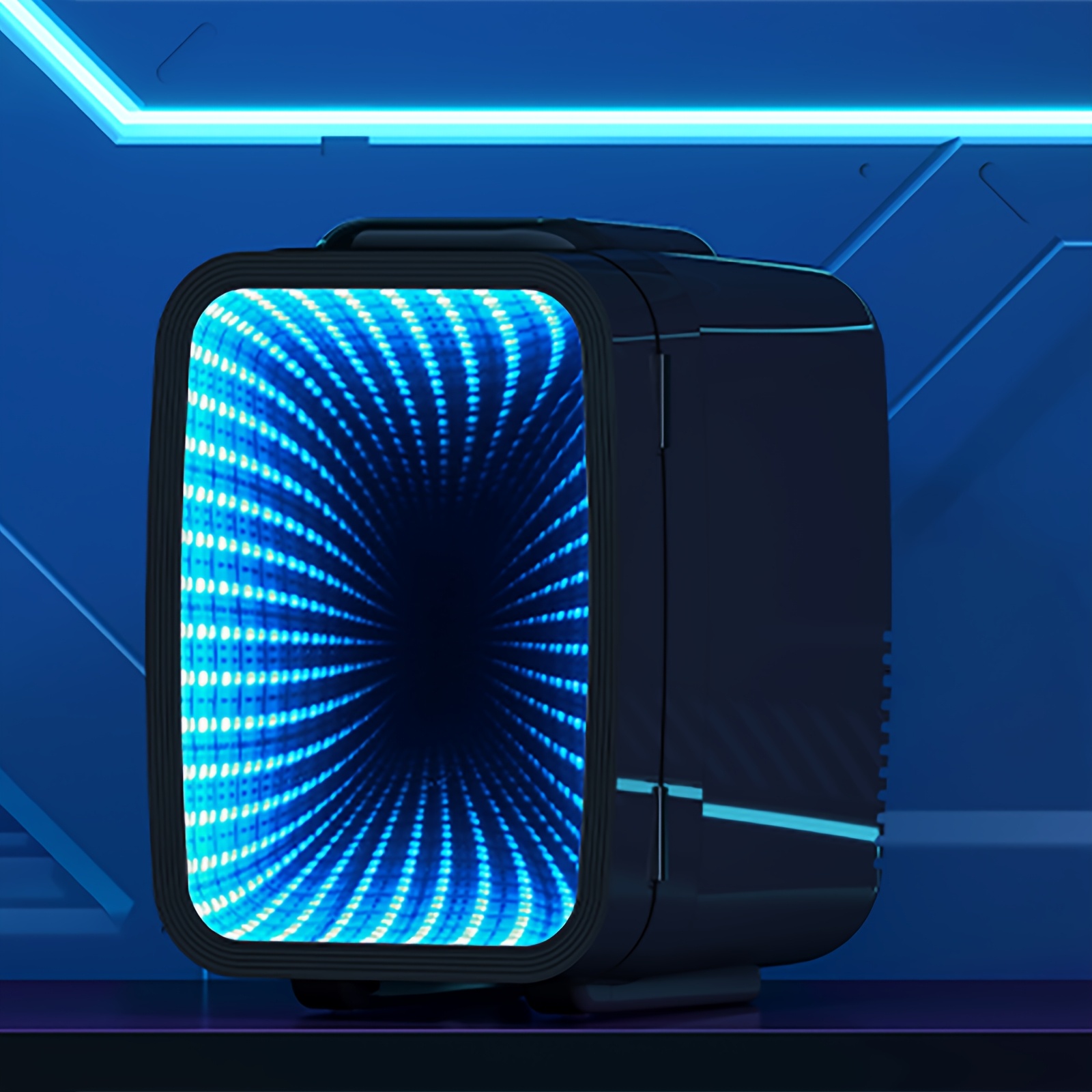 TEMU Aisutha Multifunctional Mini Refrigerator With Adjustable Led Lights For Heating And Cooling, A 4l Beauty Refrigerator Suitable For Beverage