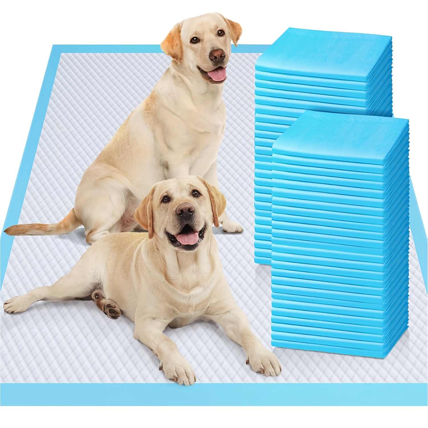 TEMU Thick Extra Large 55 X 32 Inch Puppy Wee Pad, Dog Pee Pad With Reinforced Edges For Large Breeds And Multi-dog Households, 100% Leakproof, 48
