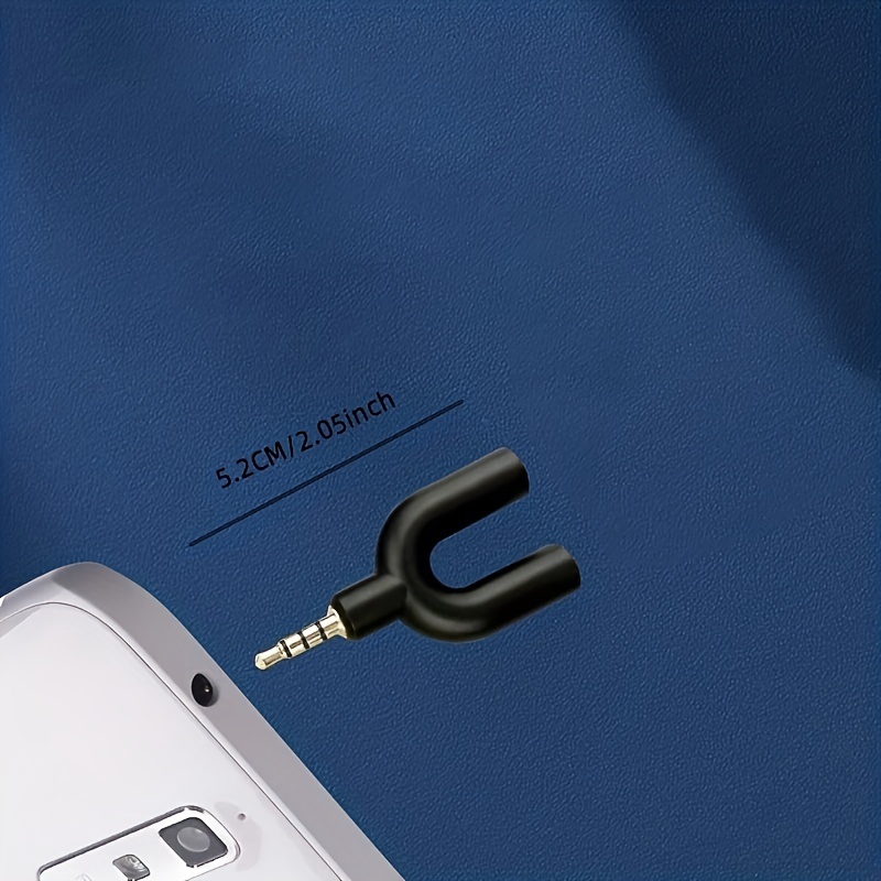 2-in-1 Audio Splitter Cable for Computers & Smartphones - Headphone and Microphone Adapter, No Battery Required
