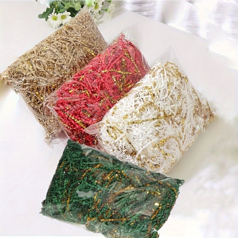 

100g/500g Vibrant Color Shredded Raffia - Ideal For Christmas, Thanksgiving & More | Gift Wrapping & Box Filler With Pleated Design | Parties, Weddings & , Garland Christmas