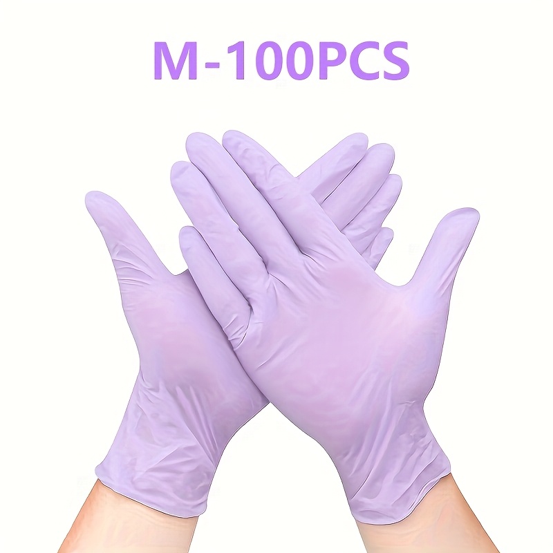 E-shop 100 Stück Nitrilhandschuhe, 9 Zoll Lila-Blau Gummihandschuhe, Rutschfest, Geschenkideen für Feiertage, Spülhandschuhe für die Küche,