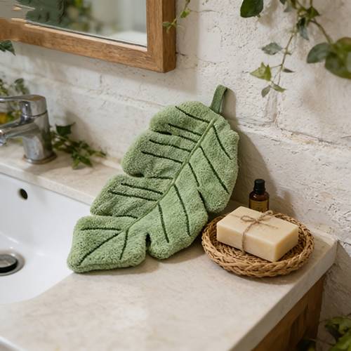 banana leaf hand towels are made from soft absorbent materials and coral fleece use in bathrooms kitchens and home environments make an ideal gift for plant lovers and a beautiful decoration for florists