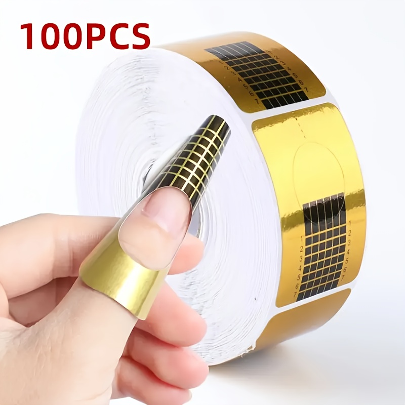 100 Sheets Of Nail Art Paper For Diy Nail Extension And Creative Designs, Includes A Nail Extension Tray And Guide Templates