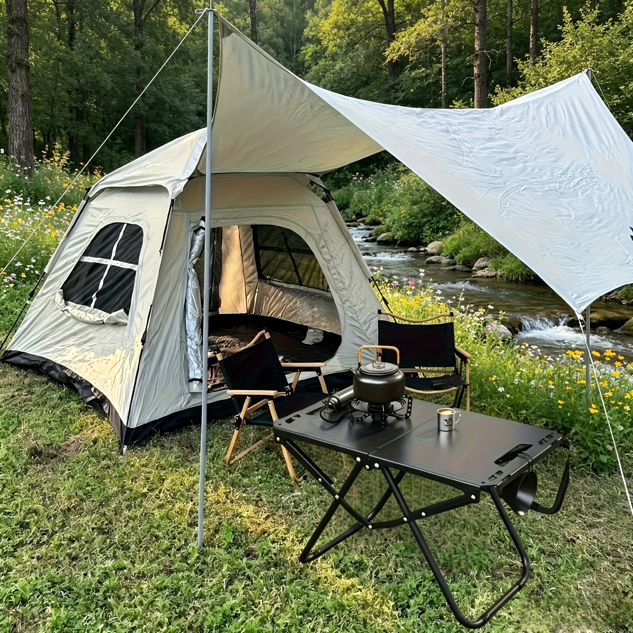 Portable Folding Camping Table - Lightweight And Quick To Set Up Outdoor Table, Sturdy 3-leg Design, Portable And Foldable Table, Suitable For Picnics, Barbecues, And