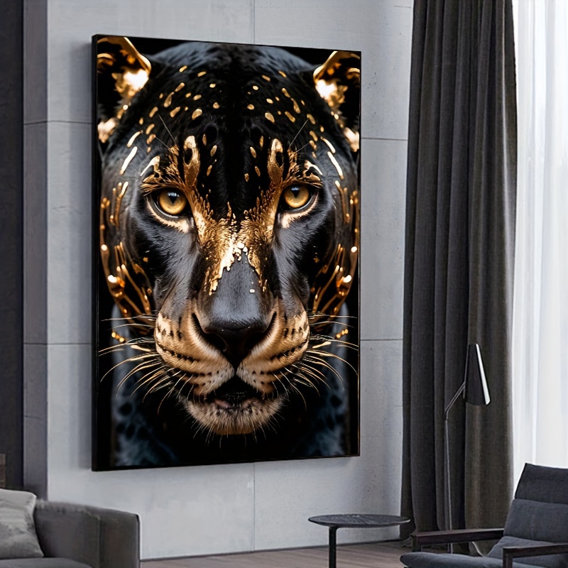 

1pc, 31.49x47.24in/80x120cm, Frameless Modern Abstract Leopard Print Canvas Art, White, Animal Wall Decor For Living Room And Bedroom, No Power Required