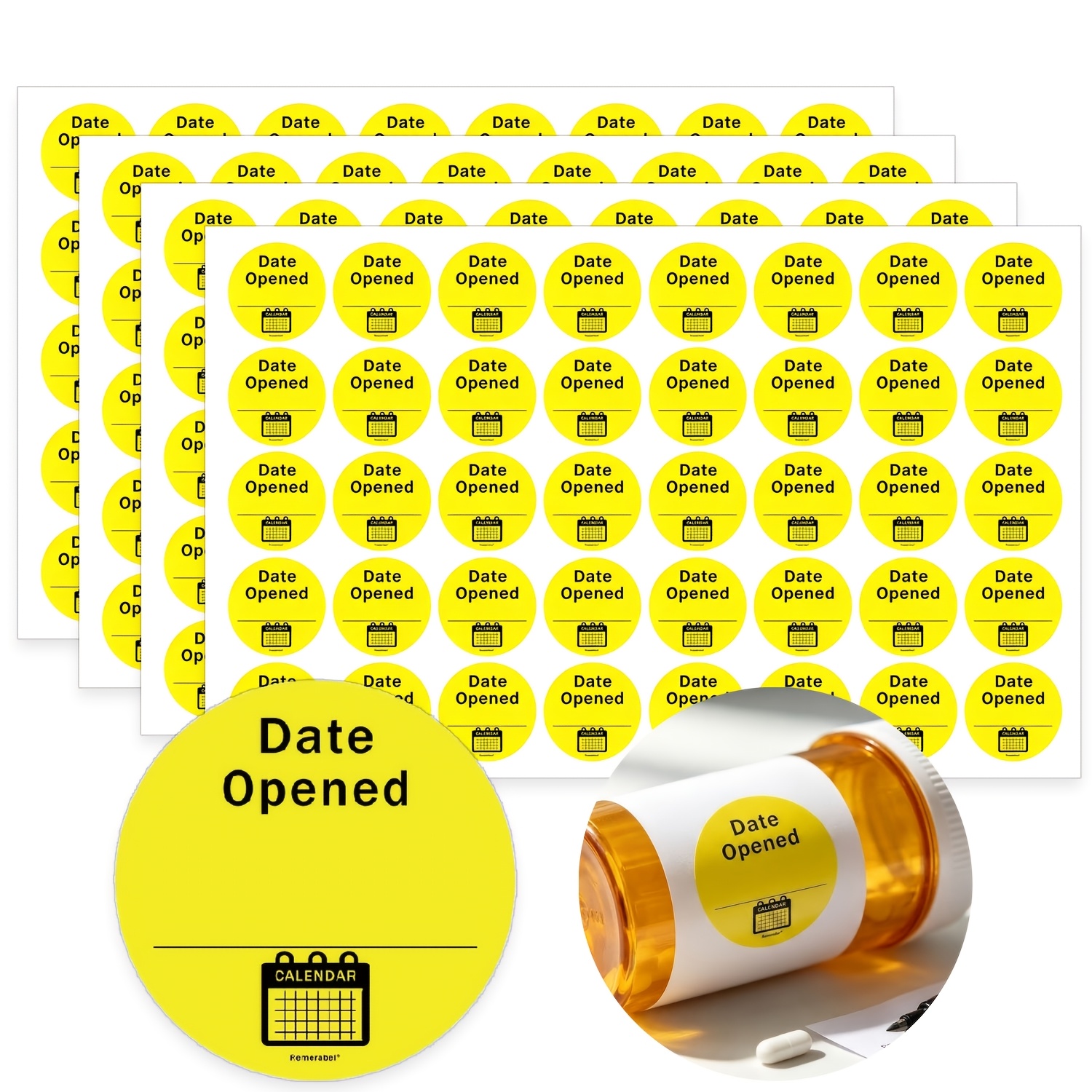 TEMU 400pcs/2000pcs Date Label 1 Inch Medication Stickers Food Container Freezer Storage Tracking Prep Best By Date Sticker Of Kitchen Organization