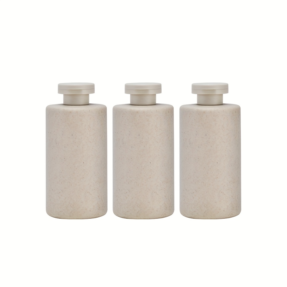 E-shop 3 Stück 10.1oz Auslaufsichere Druckflaschen mit Klappdeckel, Kunststoffmaterial für Badegel Shampoo Flüssigkeiten, Gute Abdichtung mit