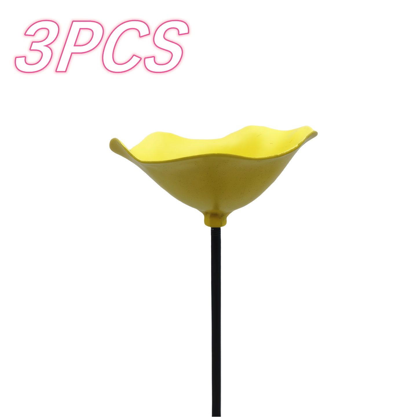Image of 3pcs Metal And Bee Feeder - And Bee Drinking Cup, Vibrant Garden Art, For Nature Enthusiasts, Outdoor Decoration For Gardens Or Patios, Decorative Petals | Durable Garden Items, Garden Decorations