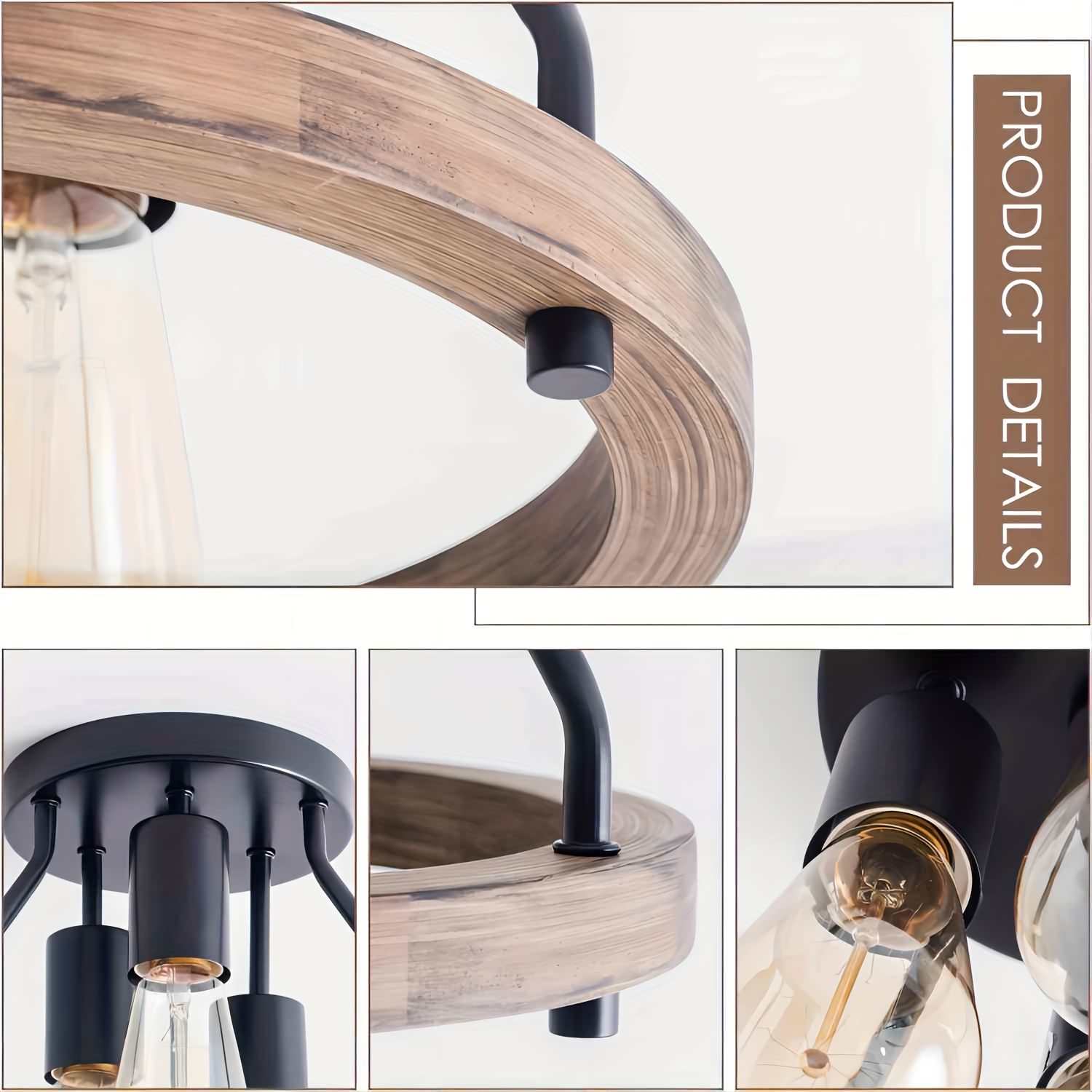 MSSIAN Industrial Embedded Ceiling Light for Corridors and Bedrooms