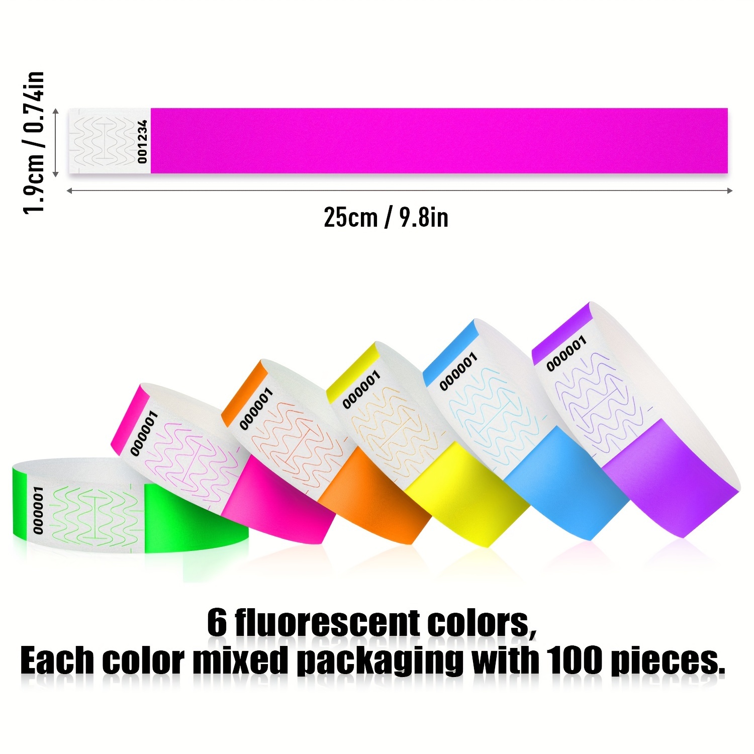 18 Bracelets Multicolores Widmann - Taille Unique, Plastique, Pour Déguisements Et Fêtes
