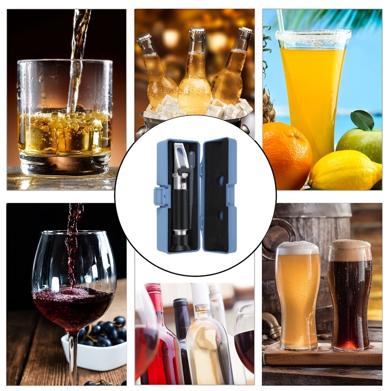 E-shop 1.000-1.130, Brix 0-32% Refraktometer - Digitales Handrefraktometer, für Bier- und Weizenbrauen, Doppelskala, mit automatischer