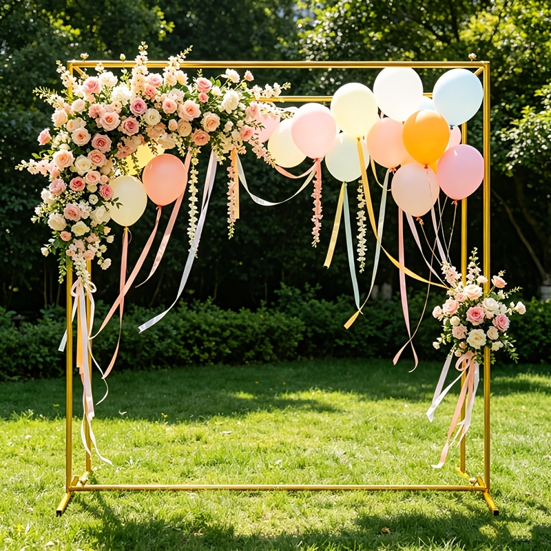 TEMU Support d' décoratif circulaire et rectangulaire, plusieurs tailles, de fond de décoration pour fleurs, ballons, , filets et , convient pour