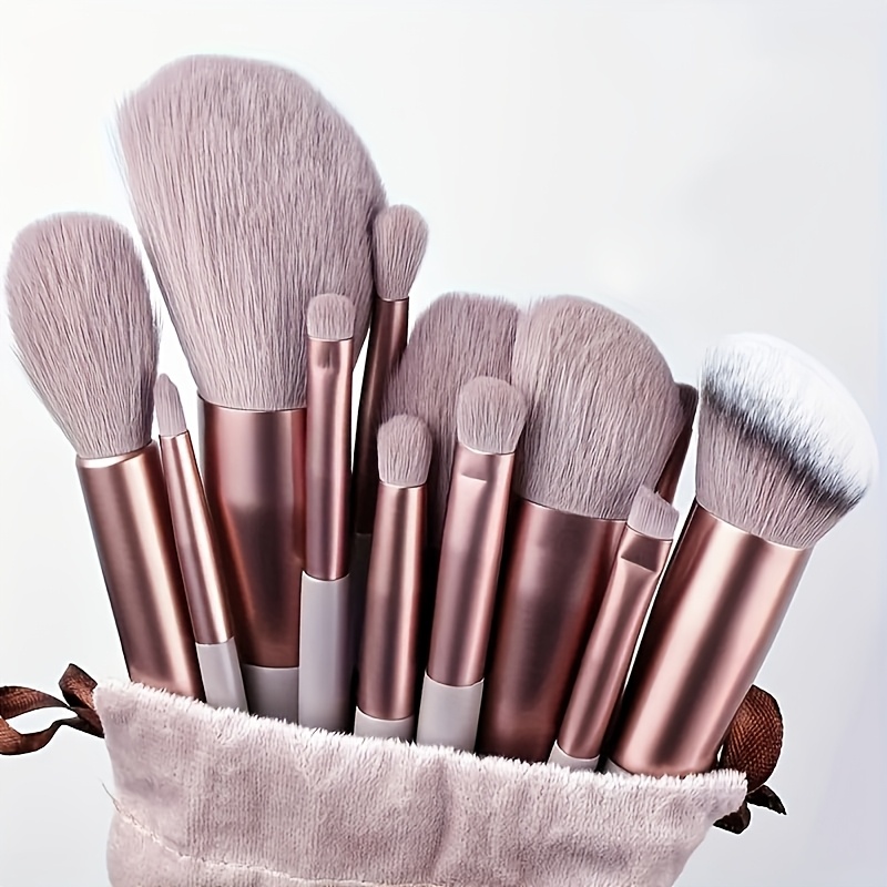 

Hypoallergenic Nylon Bristle Makeup Brush Set, Types Friendly, Includes Blush, Foundation, Eyeshadow, Eyebrow & Lip Brushes, Abs Plastic Handle, With Portable Travel Case For Beginners & Professionals