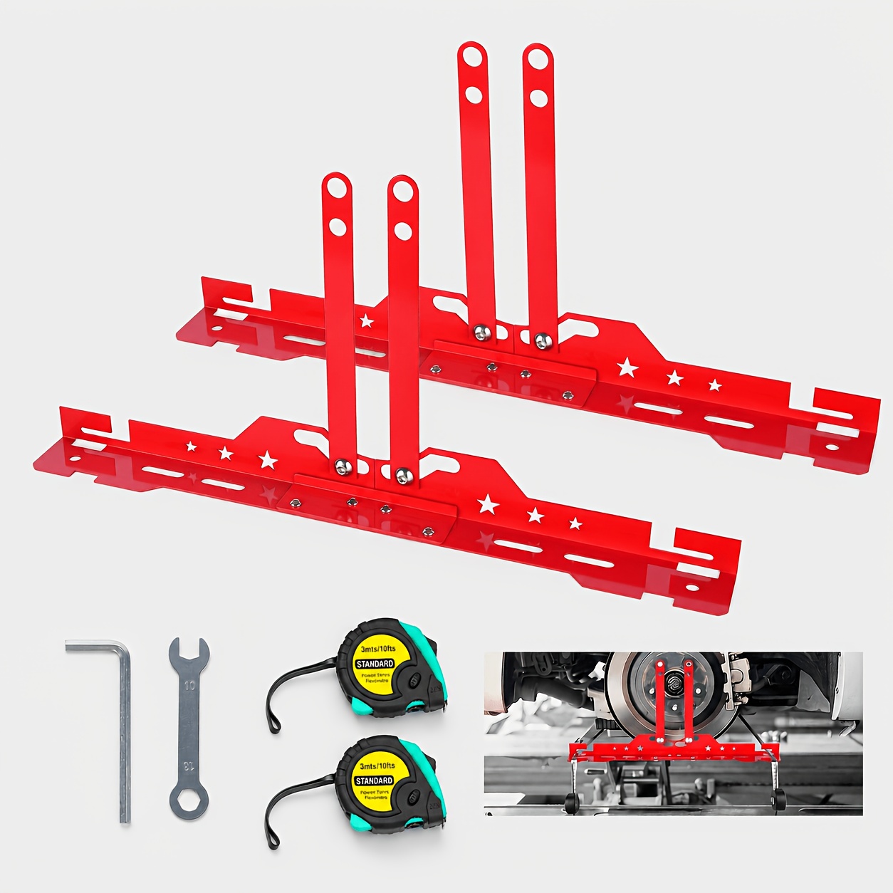 TEMU Professional Home Use Automotive Alignment Tool, Sturdy Toe Plates For Diverse Vehicle Models