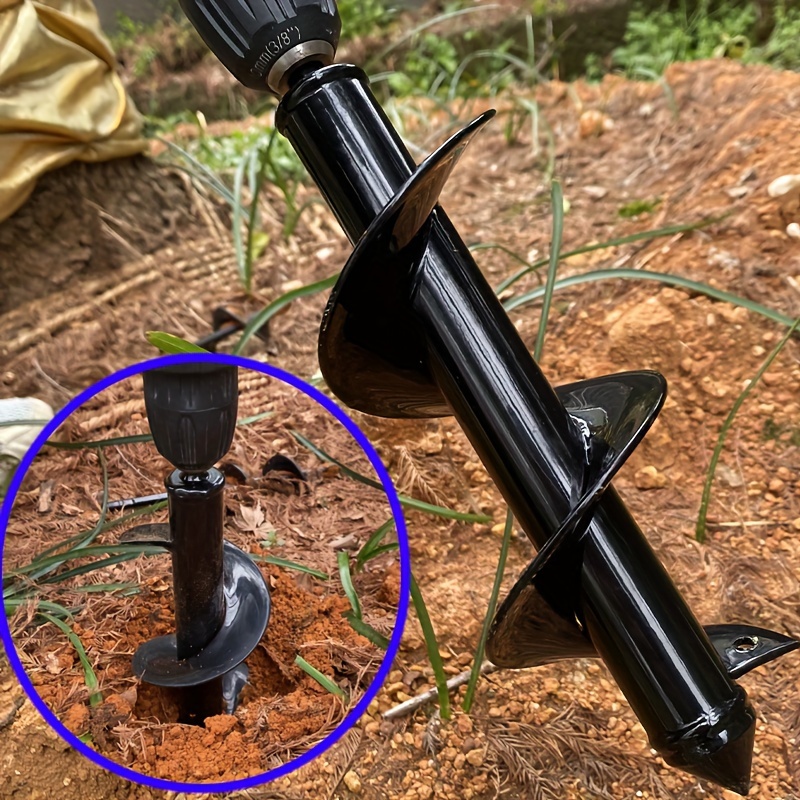 

1pc Ground Drill Drill Bit, Tree Planting Drill Bit, Soil Land Drilling Drill Bit, Digging Drill Bit, Hand Electric Drill Hole Opener Spiral Drill Bit