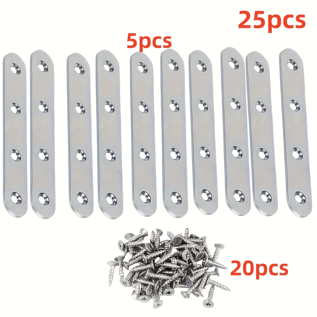 25pcs Of Bracket With Screw -90 Degree Right Angle Furniture Connector, Durable Industrial Hardware For Safe Fastening
