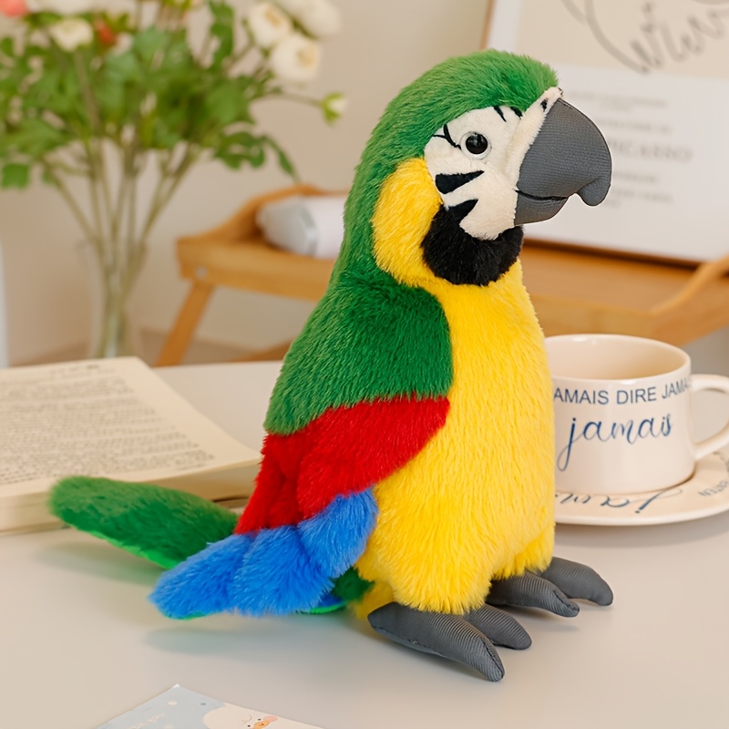 Adorable Parrot Plush Toy, Fluffy Bird Stuffed Animal