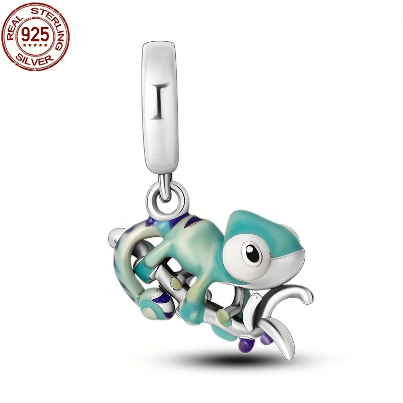 

925 Sterling Silver Chameleon Charm Pendant, Hypoallergenic High-quality Silver Charm For Diy Jewelry, Women's Party Accessory Gift, 4g Silver Weight