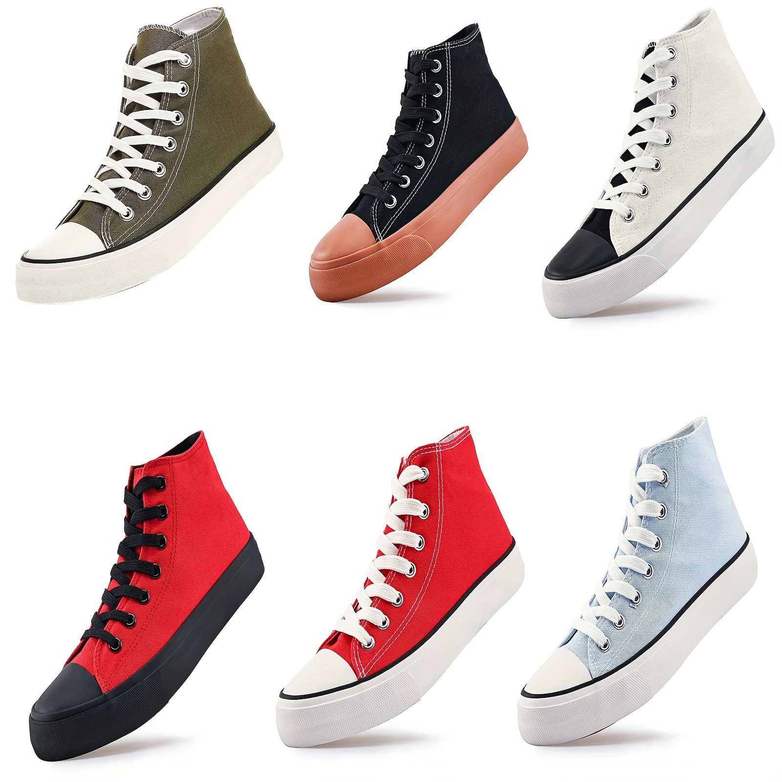 1 pair of canvas shoes for men high top lace up sneakers canvas fashion sneakers   walking shoes comfortable breathable