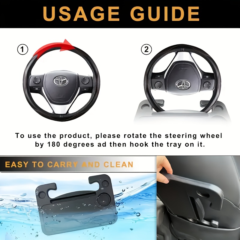 ergonomic car steering wheel   durable abs resin storage organizer with non slip surface   for   driving     to essentials vehicle interior accessory sleek material   Product details 4