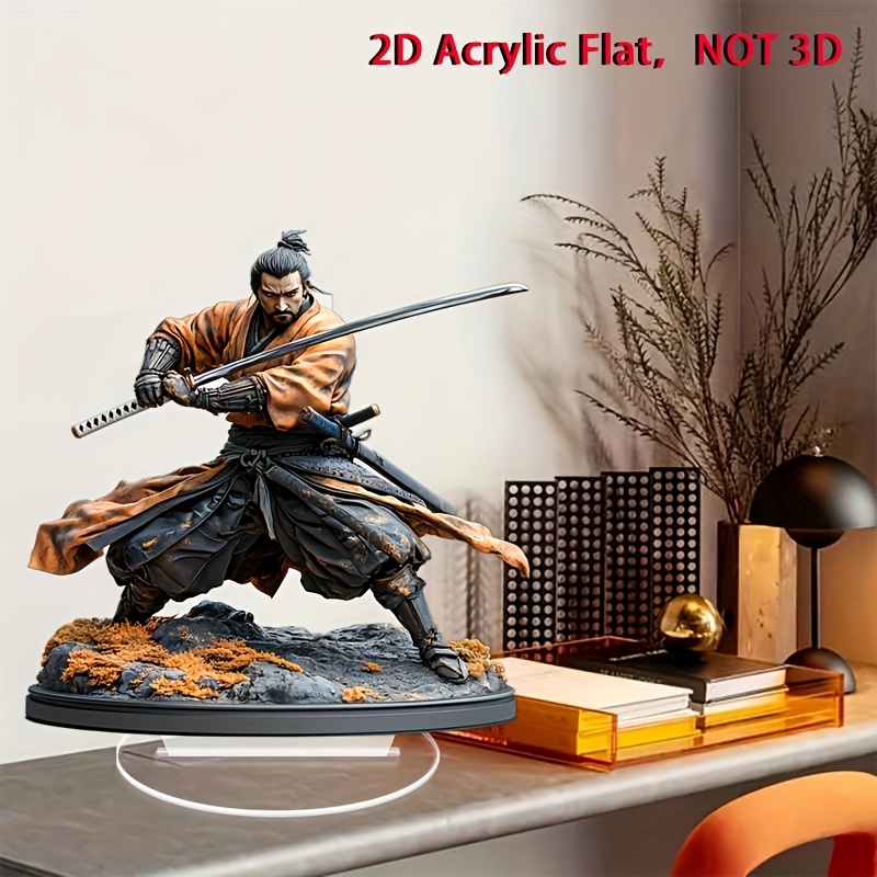 

Warrior With Stand - Portable Japanese Desk Decor, Multifunctional Office & Home Accessory, Unique , Ideal For Gifts Or Birthdays